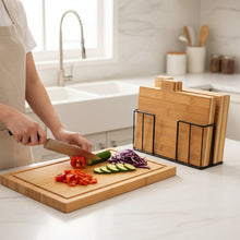 5 Piece Bamboo Chopping Board Set with Holder — WIMU Kitchen Nairobi — Kenya · WIMU Kitchen