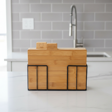 5 Piece Bamboo Chopping Board Set with Holder — view 2 — Kenya · WIMU Kitchen