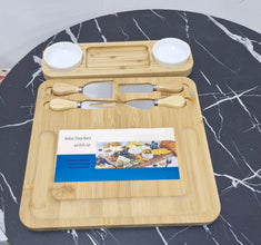Bamboo Cheese Board & Cutlery Set with 2 Ceramic Dipping Bowls — WIMU Kitchen Nairobi — Kenya · WIMU Kitchen