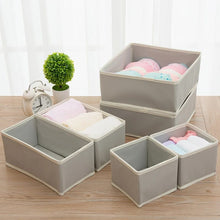 6 Piece Foldable Underwear Storage Box Set - Compartment Drawer Organisers in Beige or Grey — WIMU Kitchen Nairobi — Kenya · WIMU Kitchen