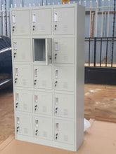 15-Door Steel Locker Cabinet with Individual Locks - 5-Tier 3-Column Shared Storage — WIMU Kitchen Nairobi — Kenya · WIMU Kitchen
