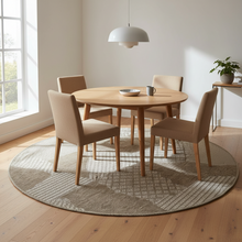 Oria Round Abstract Patchwork Rug 160cm / 200cm — view 2 — Kenya · WIMU Kitchen