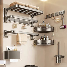 7 Piece Black Aluminium Bathroom Towel and Storage Rack Set — WIMU Kitchen Nairobi — Kenya · WIMU Kitchen