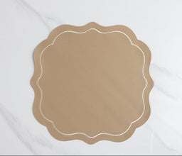 6 Round Faux Leather Table Mats 38cm, Waterproof — view 5 — Kenya · WIMU Kitchen