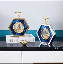Gold Blue Desktop Clock – Elegant Decorative Table Clock for Home & Office Décor — WIMU Kitchen Nairobi — Kenya · WIMU Kitchen