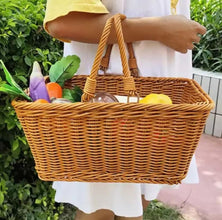 Picnic And Outdoor Rattan Shopping Basket — Kenya · WIMU Kitchen