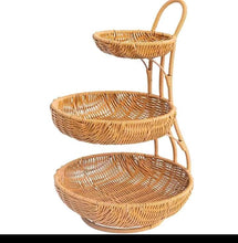 3-Tier Handmade Rattan Fruit Rack — Kenya · WIMU Kitchen