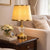 Medium Table Lamp with Faceted Crystal-Style Base and Brass Finish — WIMU Kitchen Nairobi