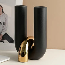 Noir Curve Ceramic Vase - Matte Black Sculptural Accent — WIMU Kitchen Nairobi — Kenya · WIMU Kitchen
