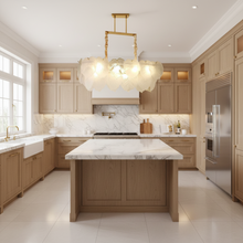 Glass Murano Leaf Botanical Pendant Light — Kenya · WIMU Kitchen