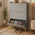 Grey and Gold Flip Shoe Cabinet 90 x 17 x 120cm - Slim Profile Entryway Storage — WIMU Kitchen Nairobi
