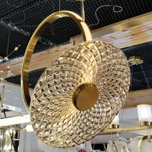 Ring & Disc Hammered Gold Pendant LED Chandelier Light — Kenya · WIMU Kitchen