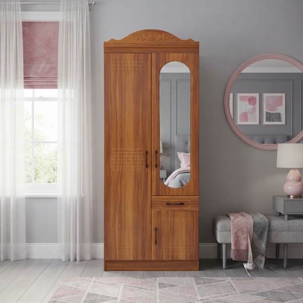 WD1006 2 Door Wooden Wardrobe with Full Length Mirror, 185 x 80 x 45cm — WIMU Kitchen Nairobi — Kenya · WIMU Kitchen Nairobi