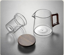 High Borosilicate Glass Teapot 550ml with Walnut Handle - Heat-Resistant Clear Teapot — WIMU Kitchen Nairobi — Kenya · WIMU Kitchen
