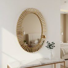Sunburst Oval Luxury Wall Mirror – Gold 74×57cm Statement Décor Mirror — WIMU Kitchen Nairobi — Kenya · WIMU Kitchen