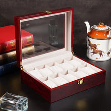 12-Slot Wooden Watch Organiser with Glass Top - Collection Display Case — WIMU Kitchen Nairobi — Kenya · WIMU Kitchen