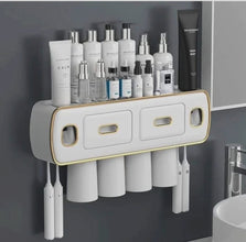 Wall-Mounted Toothbrush & Toothpaste Holder – No-Drill with Squeezer & Magnetic Cups — WIMU Kitchen Nairobi — Kenya · WIMU Kitchen