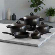 9-Piece Forged Aluminium Ceramic Cookware Set – PFOA-Free Non-Stick (Black) — WIMU Kitchen Nairobi — Kenya · WIMU Kitchen