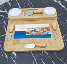 Bamboo Cheese Board & Cutlery Set with 2 Ceramic Dipping Bowls — WIMU Kitchen Nairobi — Kenya · WIMU Kitchen