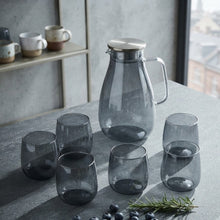 7-Piece Smoky Grey Glass Jug & Tumbler Set – 1.75L Jug + 6 Tumblers — WIMU Kitchen Nairobi — Kenya · WIMU Kitchen