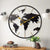 60cm Metal World Map Wall Clock — WIMU Kitchen Nairobi