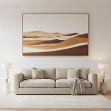 Framed Hilly Lines Printed Oil Painting Wall Art — Kenya · WIMU Kitchen