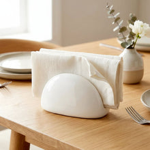 White Ceramic Rectangular Napkin Holder, 11 x 7.5cm — WIMU Kitchen Nairobi — Kenya · WIMU Kitchen