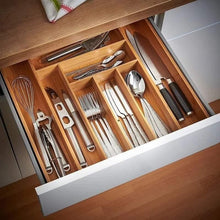 Multifunctional Expandable Bamboo Cutlery Drawer Organizer — Kenya · WIMU Kitchen