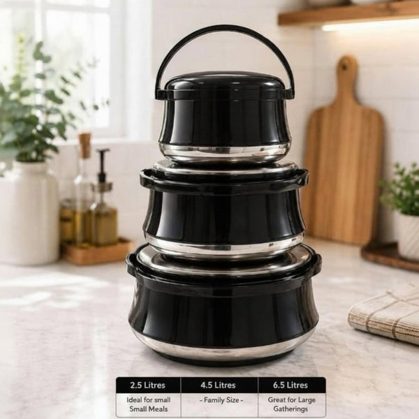 Set of 3 Insulated Hotpots with Secure Lids — WIMU Kitchen Nairobi — Kenya · WIMU Kitchen Nairobi