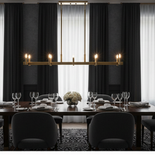 10 Candle Light Linear Island Pendant Light Chandelier — Kenya · WIMU Kitchen