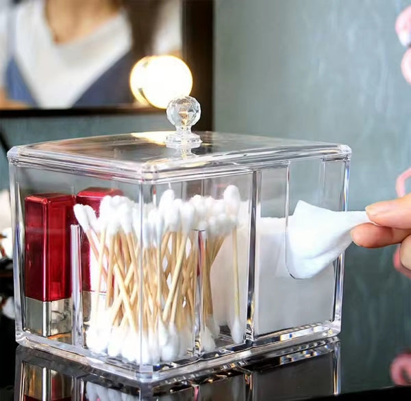 Acrylic Cotton Swab and Beauty Organiser with Multiple Compartments — WIMU Kitchen Nairobi — Kenya · WIMU Kitchen Nairobi