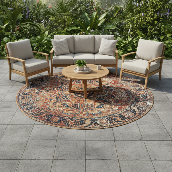 Oriental Weavers Isla Round Vintage Persian Medallion Rug, Indoor and Outdoor, 160cm or 200cm — WIMU Kitchen Nairobi — Kenya · WIMU Kitchen Nairobi