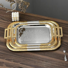 3-Piece Rectangular Stainless Steel Serving Tray Set — WIMU Kitchen Nairobi — Kenya · WIMU Kitchen