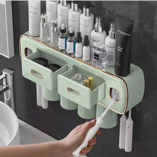 Wall-Mounted Toothbrush & Toothpaste Holder – No-Drill with Squeezer & Magnetic Cups — WIMU Kitchen Nairobi — Kenya · WIMU Kitchen