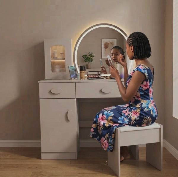 Vanity Dressing Table with Matching Padded Stool — WIMU Kitchen Nairobi — Kenya · WIMU Kitchen Nairobi