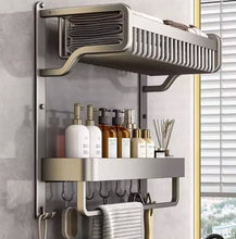 2-Tier Bathroom Towel Rack with Shelf & Hooks – Wall-Mounted Organiser — WIMU Kitchen Nairobi — Kenya · WIMU Kitchen