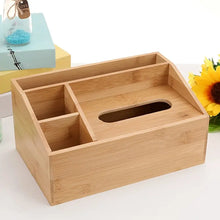 Bamboo Desktop Organizer & Tissue Box — Kenya · WIMU Kitchen