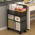 Compact Mobile Book Trolley with Wheels - Black Wire Mesh Rolling Cart — WIMU Kitchen Nairobi