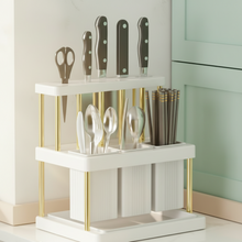 Cutlery & Chopstick Holder with 3 Spoon Slots — view 3 — Kenya · WIMU Kitchen
