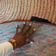 Isla Round Tribal Basket Weave Rug 160/200cm — view 3 — Kenya · WIMU Kitchen