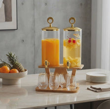 2 Piece 3.3L Juice and Beverage Dispenser Set with Bamboo Base and Gold Lid — WIMU Kitchen Nairobi — Kenya · WIMU Kitchen