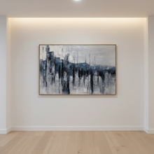 Framed Abstract Vertical Oil Painting Wall Art — Kenya · WIMU Kitchen