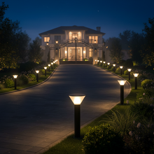Black Cone-Shaped Garden Bollard Light 380mm with Frosted Shade - IP65 Die-Cast LL 7362-65-BK — WIMU Kitchen Nairobi — Kenya · WIMU Kitchen