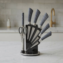 8 Piece Knife Set with Rotating Stainless Stand — view 2 — Kenya · WIMU Kitchen