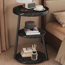 3-Tier Trinity Sofa Side Table - Round Wood and Metal End Table with Display Shelves — WIMU Kitchen Nairobi — Kenya · WIMU Kitchen