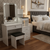 White Vanity Dressing Table with Mirror, Drawers, Open Shelves and Stool — WIMU Kitchen Nairobi