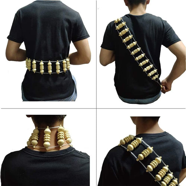 Wooden Rope Handle Back Massage Roller — WIMU Kitchen Nairobi — Kenya · WIMU Kitchen Nairobi