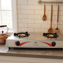 Table Top 2 Burner Gas Stove with Auto Ignition Stainless Steel TLHA0082 — Kenya · WIMU Kitchen