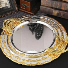3pcs Round Gold-Plated Premium Serving Tray Set — WIMU Kitchen Nairobi — Kenya · WIMU Kitchen