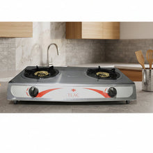 Table Top 2 Burner Gas Stove with Auto Ignition Stainless Steel TLHA0082 — Kenya · WIMU Kitchen